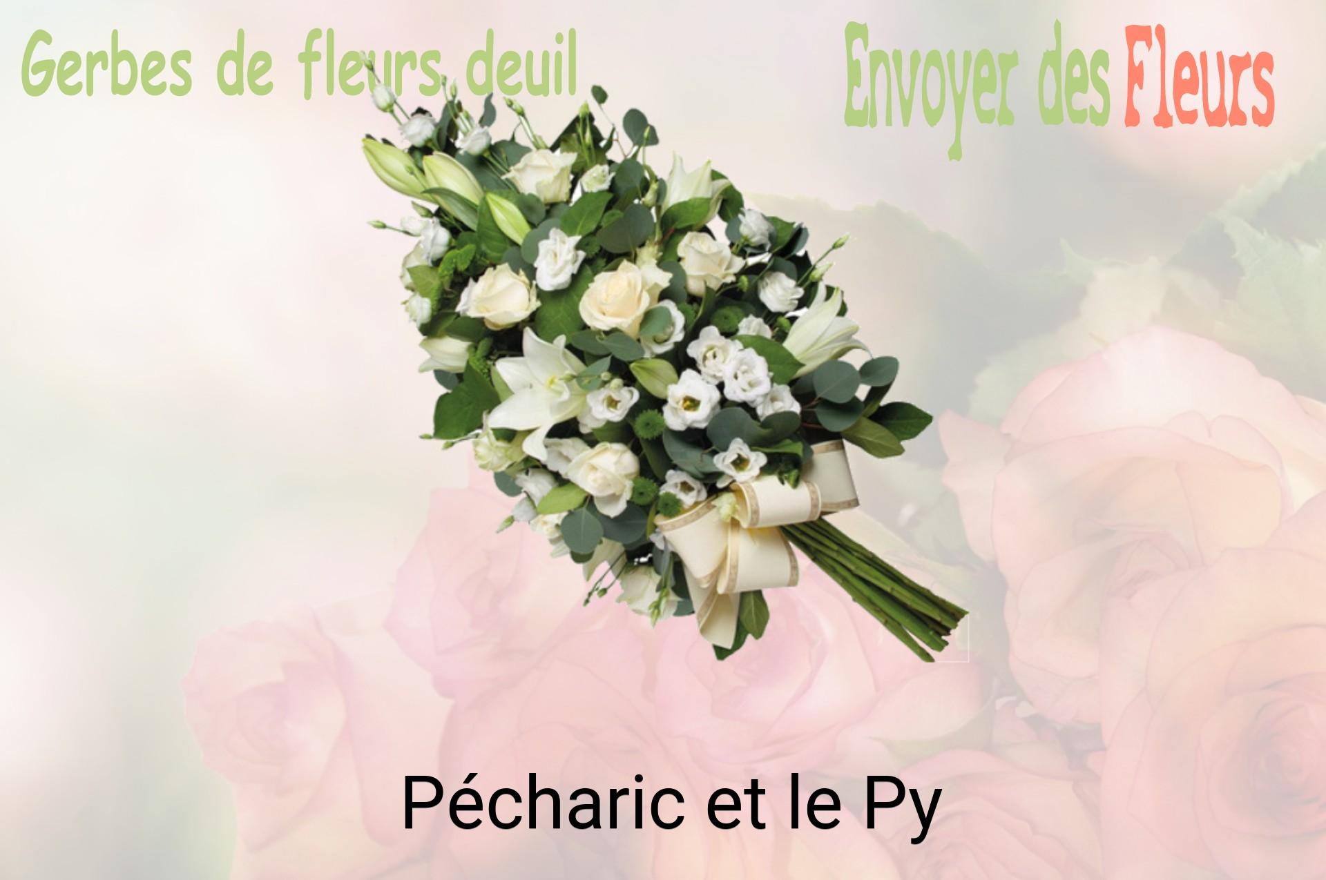 Gerbe de fleurs de deuil livrée à Pécharic-et-le-Py
